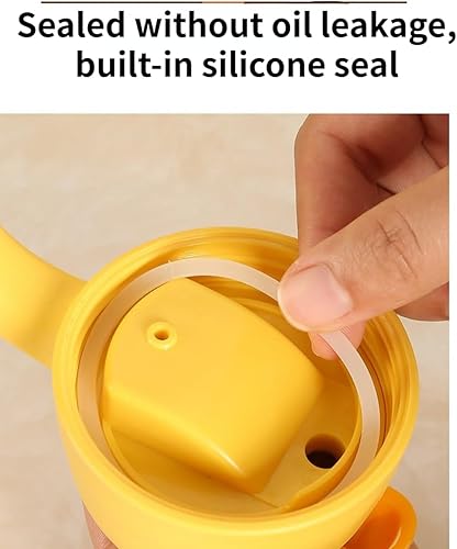Miniatura 3 de Botella dispensadora de aceite de oliva de 11 onzas para cocinar en la cocina, dispensador automático de aceite de cocina sin goteo, adecuado para