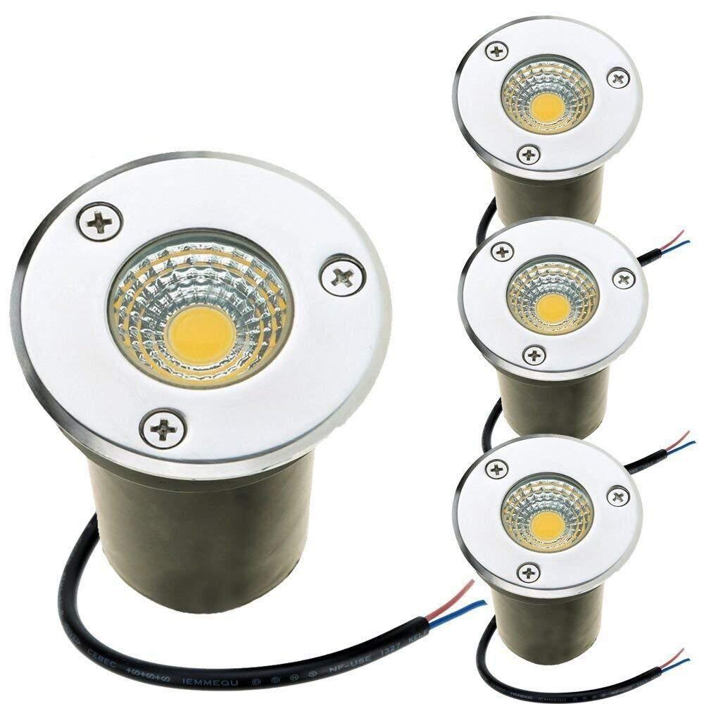 FARETTO LED COB DA INCASSO for ESTERNI DA 3W 270LM SEGNAPASSO CALPESTABILE IMPERMEABILE IP65 DISPONIBILE A LUCE BIANCO CALDO 3000K [Classe di efficienza energetica A] ( Colore : Bianco caldo , Misurar
