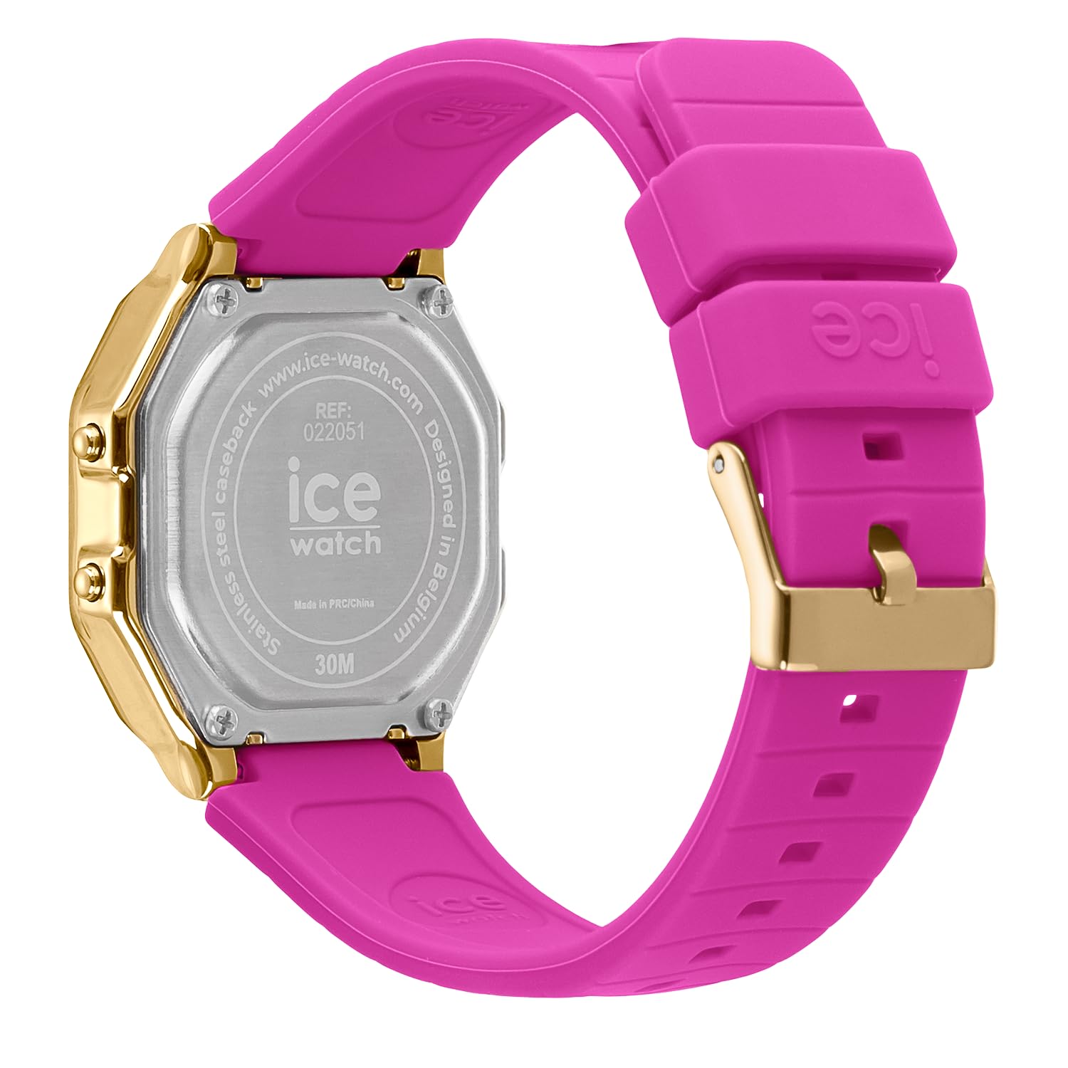 Ice-Watch - ICE digit retro Barbie pink - Różowy zegarek damski z paskiem z tworzywa sztucznego - 022527 (Mały)