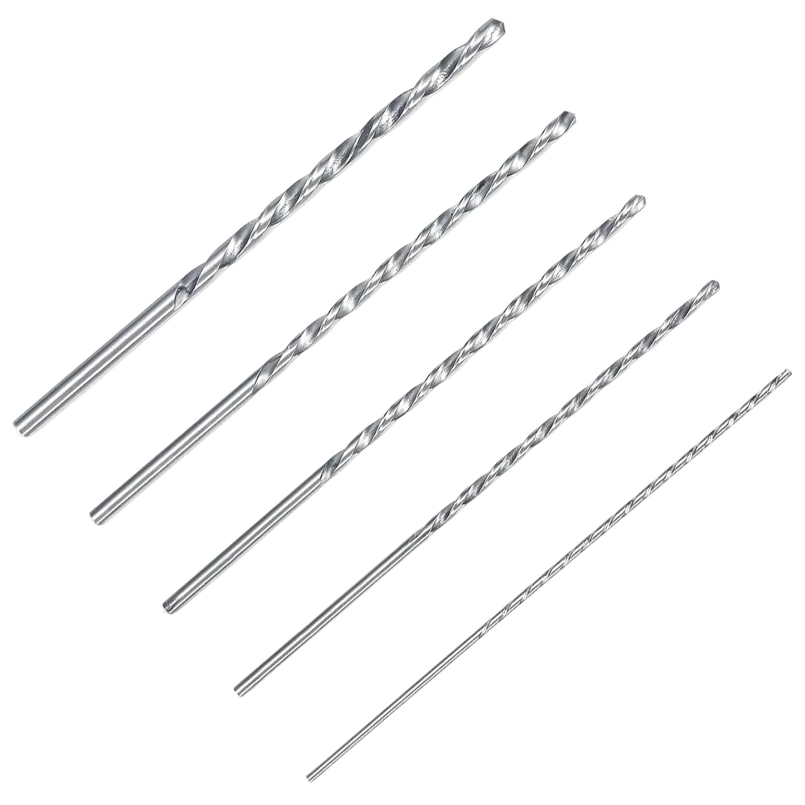 5 Pieces Long Wood Drill Bit,2mm 3mm 3.5mm 4mm 5mm Drill Bits Wood 15cm Length,High-Speed Steel Long Wood Drill Bit for Drilling