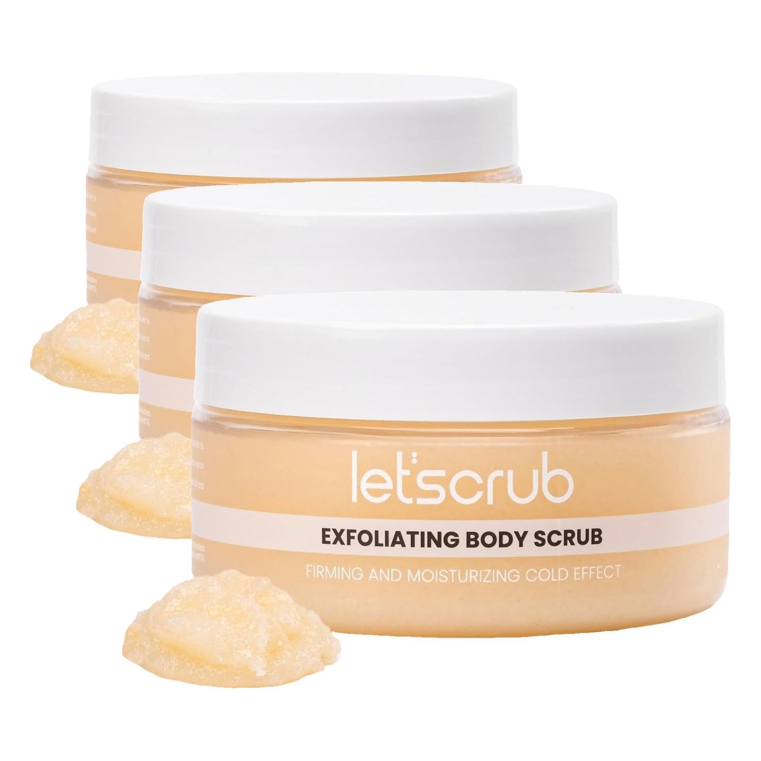 Let'scrub Cold Effect Body Scrub, Mentollü ve Kafur (3 paketi)
