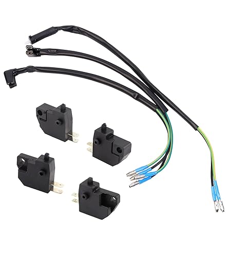 Minho Interruptor de parada de luz de freno universal con cables de freno para Yamaha Honda Kawasaki Suzuki chino GY6 50cc-250cc Scooter ATV Dirt