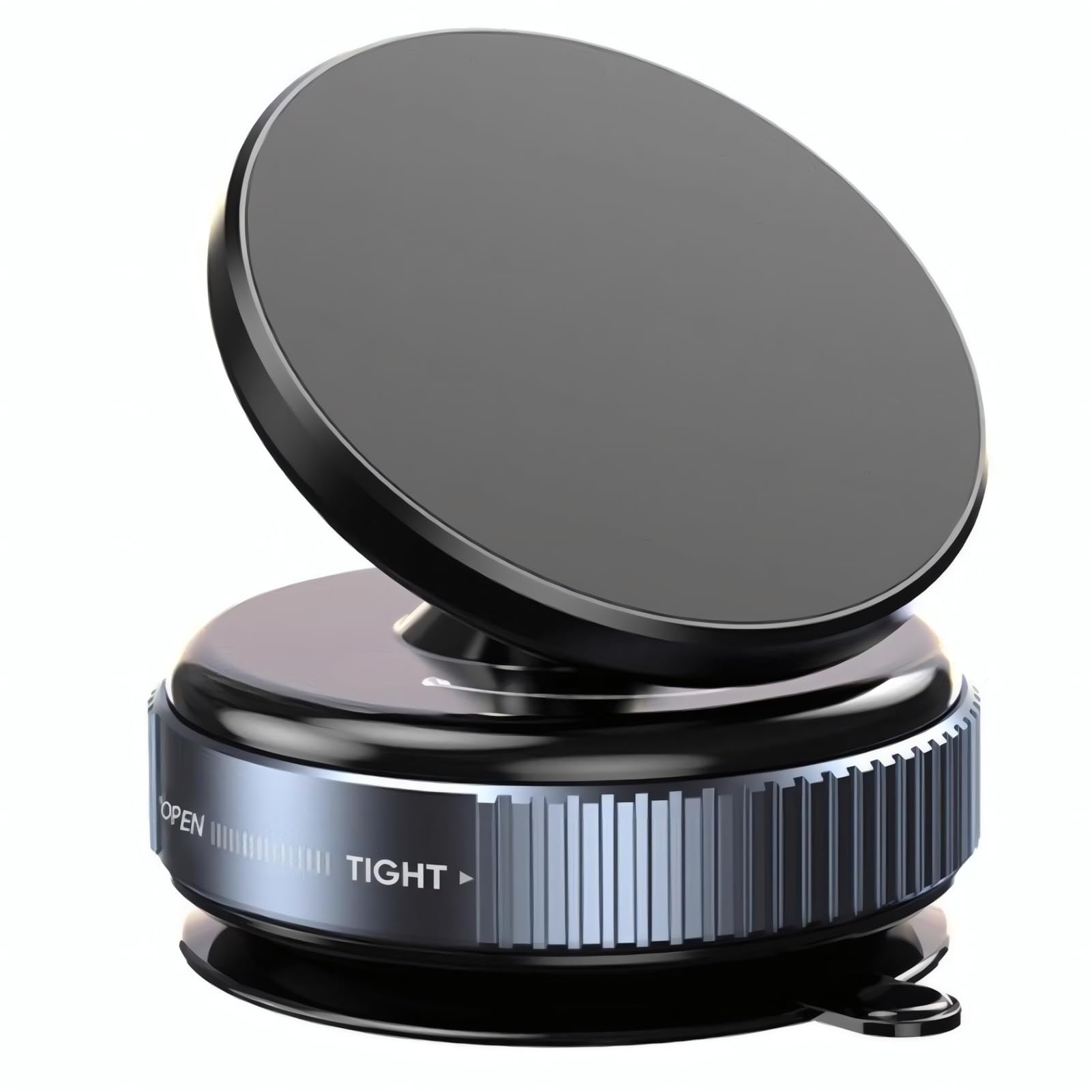 XXHUO - Soporte magnético para teléfono de Coche (rotación de 360°, fijación con Ventosa con imán Potente, Compatible con iPhone 12-16 con Anillo magnético Incluido, Color Negro