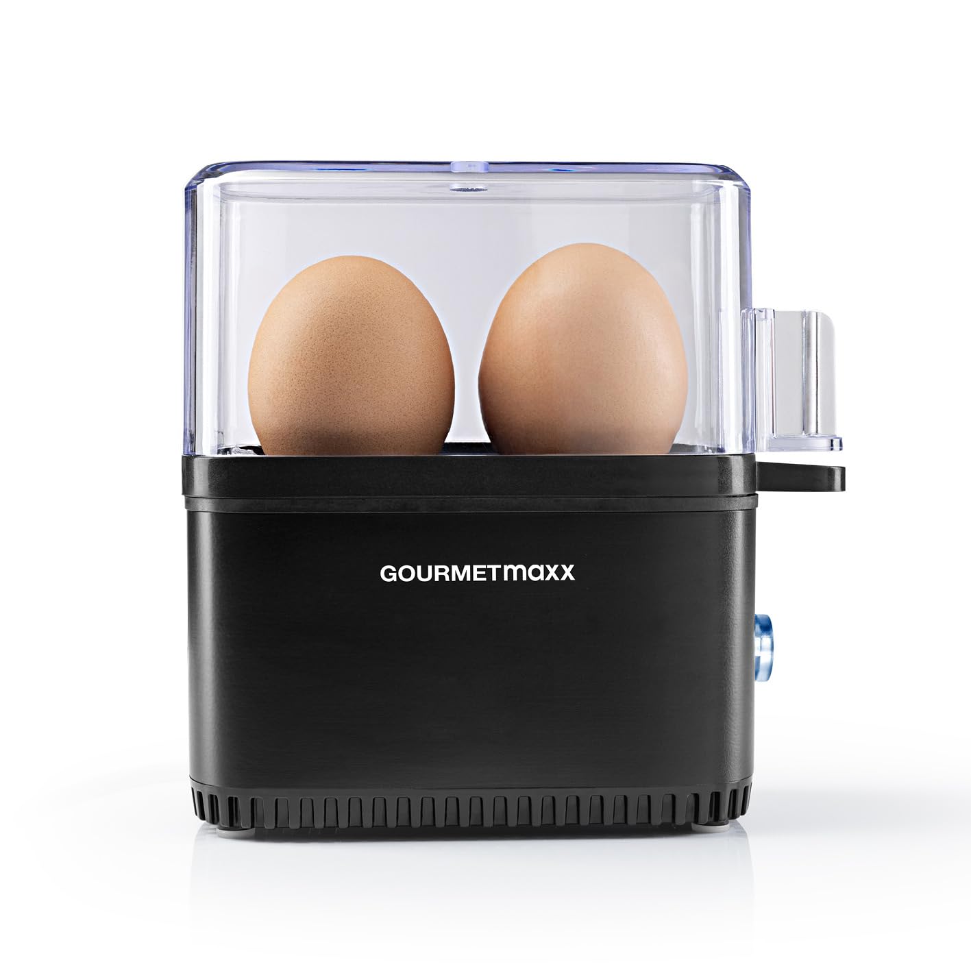 GOURMETmaxx Jajowar na 2 jajka | Elektryczna, energooszczędna kuchenka do jajek z łatwą obsługą zapewnia idealne jajka śniadaniowe, z miarką i pickiem do jajek, kompaktowa konstrukcja, bez BPA, kolor