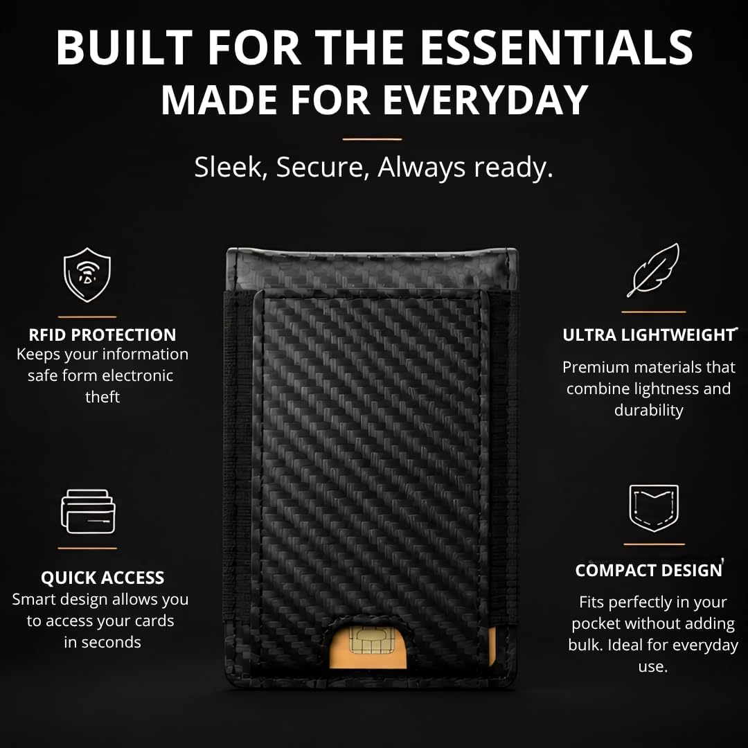 For MagSafe, Wallet with Detachable Magnetic Pop-Up Card Holder, Aluminum Case, RFID Blocking, Microfiber, ID Window, up to 10 Cards | Compatible with iPhone 12‑17 | Gift Box