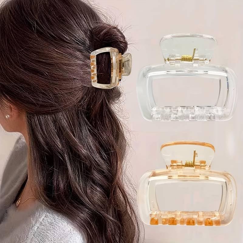 Image of Cerrito Big Hair Claw Clips - 3 Pcs Large Clutchers for Hair, Strong Hold Nonslip Jelly Hair Accessories for Women, Multicolor