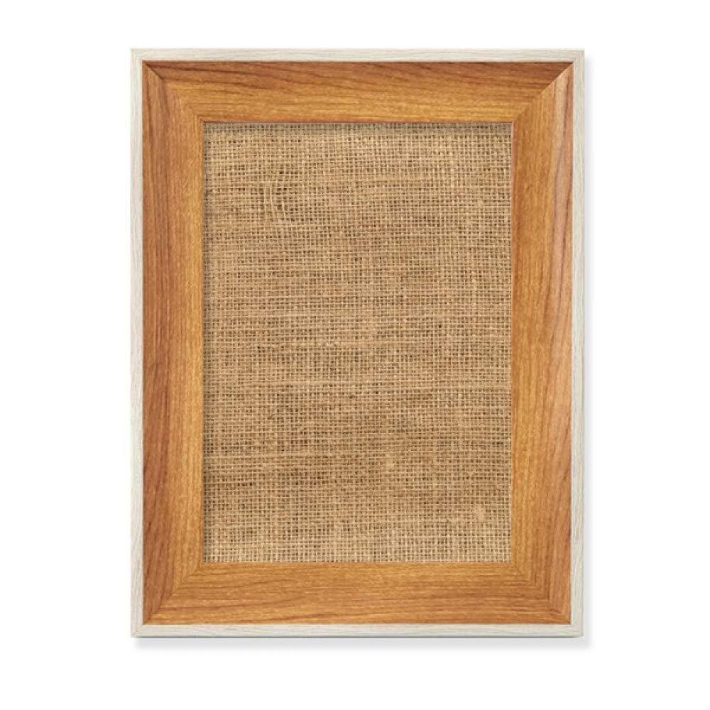 Cadre de photo en bois pour réchauffer votre bureau avec son tissu tricoté lin kaki