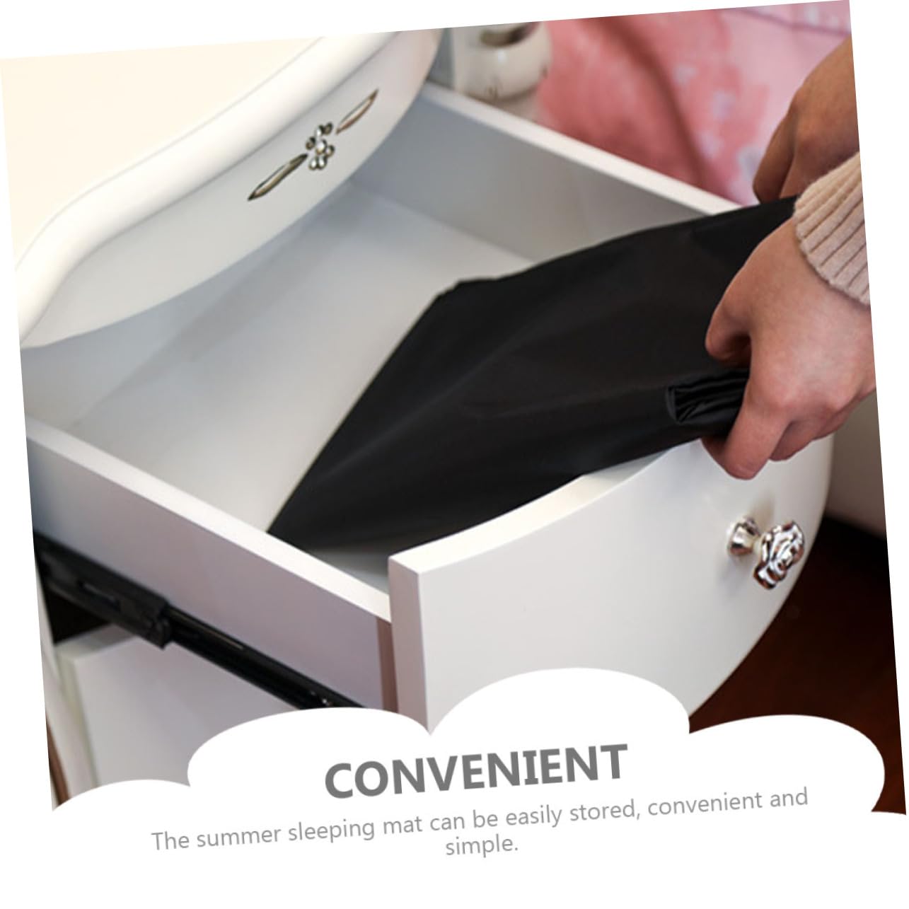 VICASKY 2pcs Straw Nylon Organizer for Blankets Drawstring Pouch Summer Sleeping Mat Holder Space-Saver Storage Bag