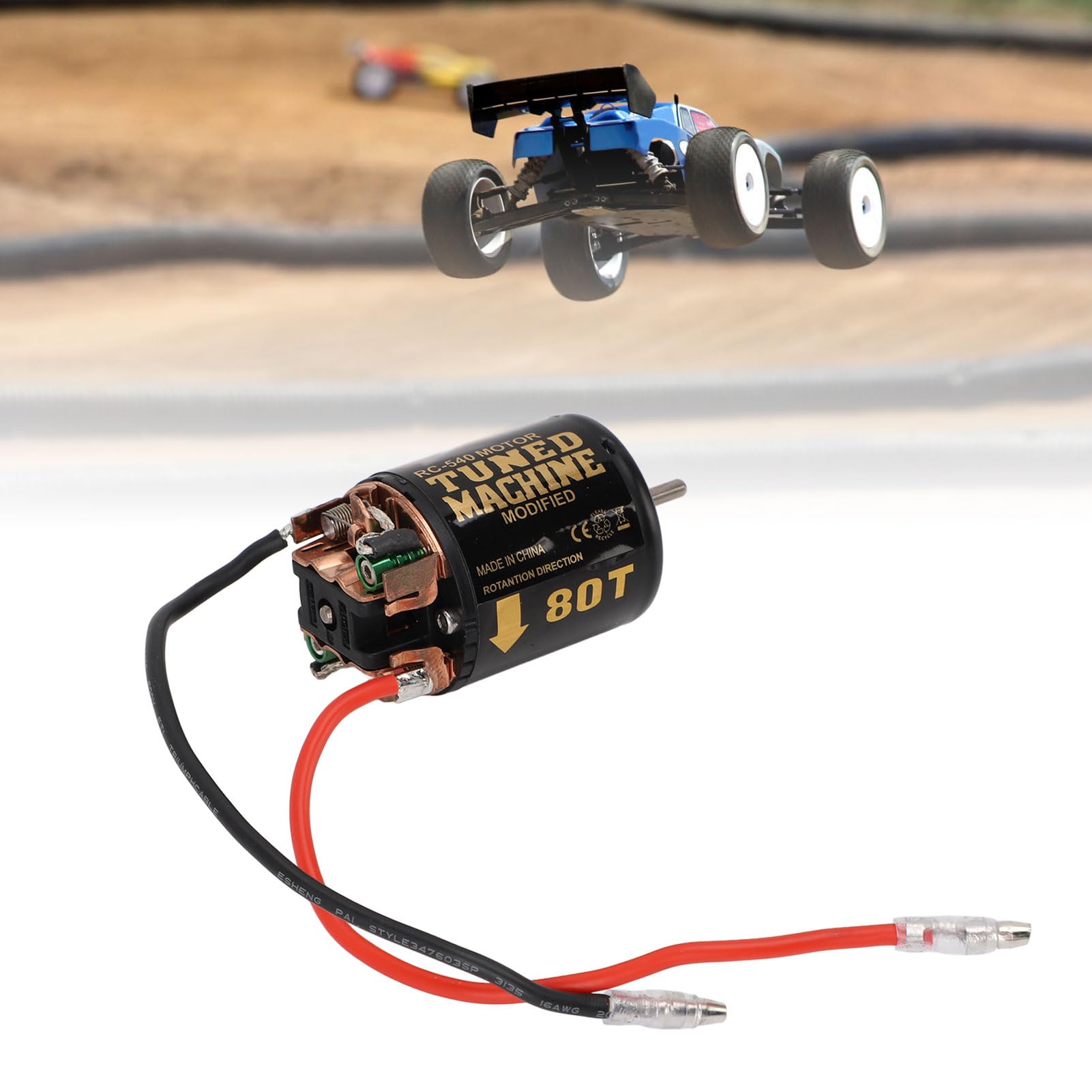 MechKit RC Car 540 Brushed Motor, 1/10 RC Crawler Car Brushed Motor with Blue Heat Sink, for Redcat for Axial Scx10, for D90 - Image 4