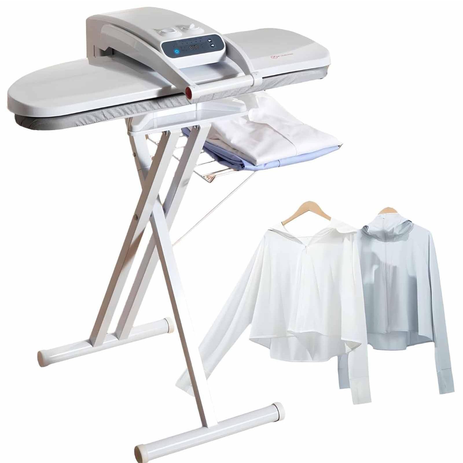 Pressa Stiratura a Vapore Intelligente,Pressa a Vapore Digitale 5Funzioni Tessuto,Regolabile Temperatura,Protezione del Surriscaldamento,per Casa,Lavanderia,Hotel,Ufficio 1800W-Withbracket