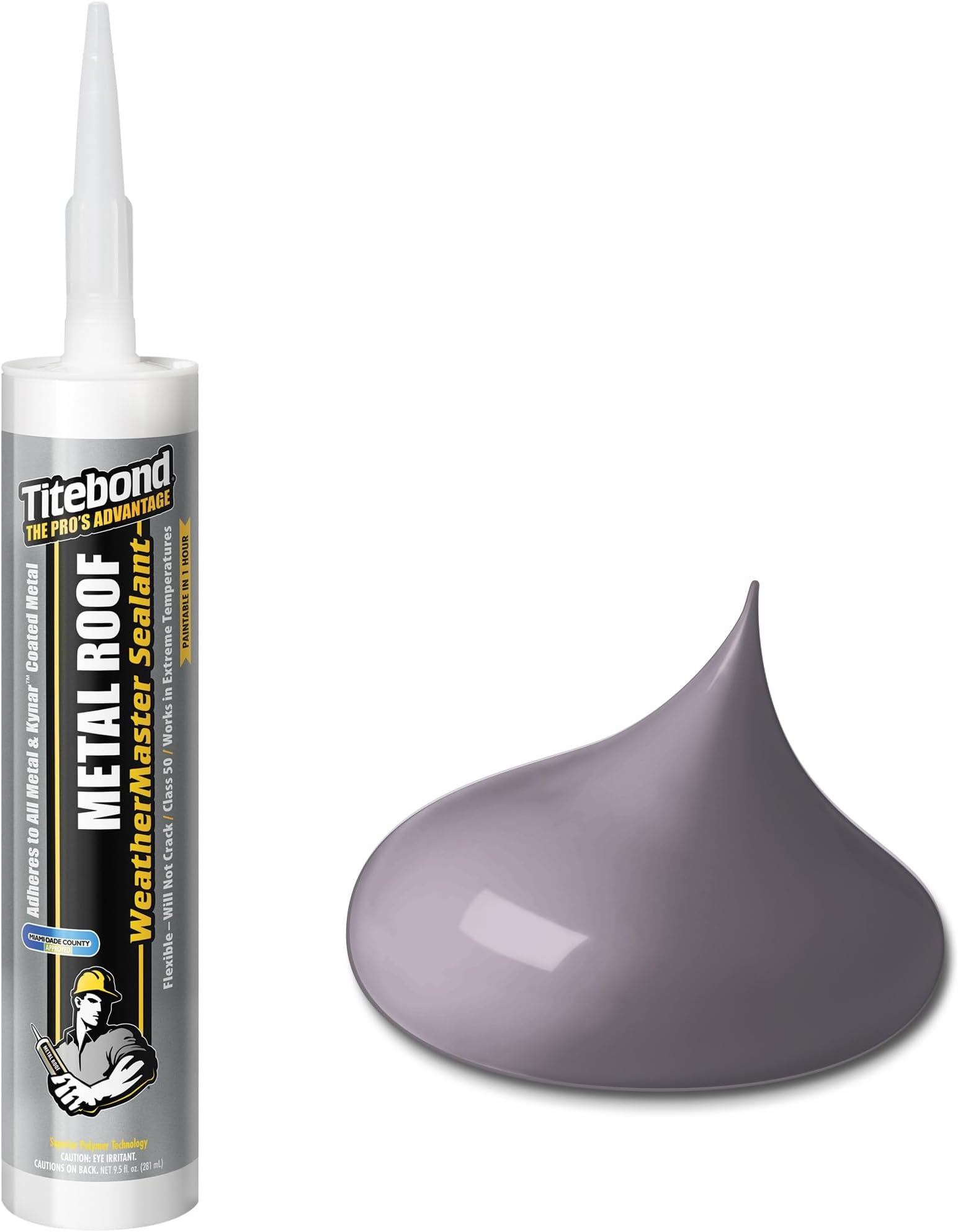 WeatherMaster Metal Roof Sealant, Gray – Premium Polymer Caulk for Aluminum, Copper, Galvanized Steel & Coated Metals, UV-Resistant – 62431, 9.5 Oz. Cartridge