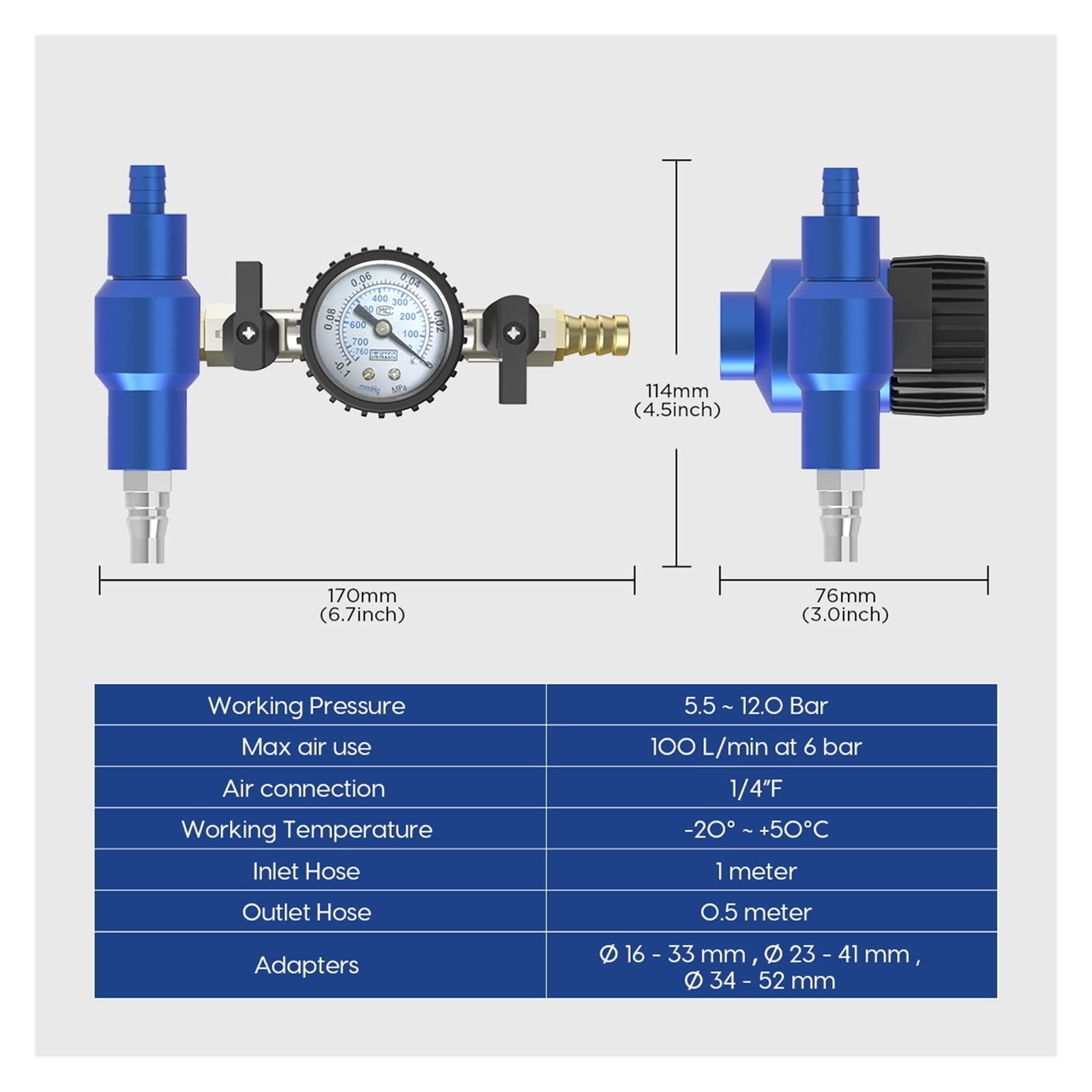 Narzędzia hydrauliczne, zestaw narzędzi do uzupełniania płynu chłodzącego w samochodzie, tester ciśnienia, miernik ciśnienia w chłodnicy, wykrywacz nieszczelności zbiornika wody, łatwa obsługa