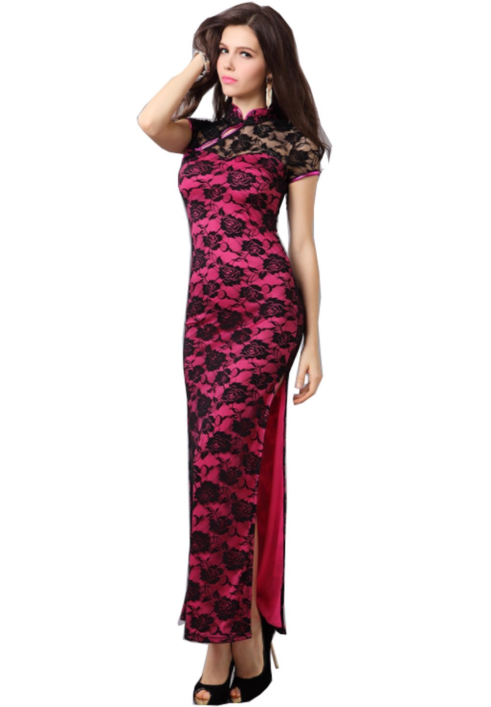 Amazon.co.jp: MJS-H 【 セクシー チャイナドレス 】スリット ロング