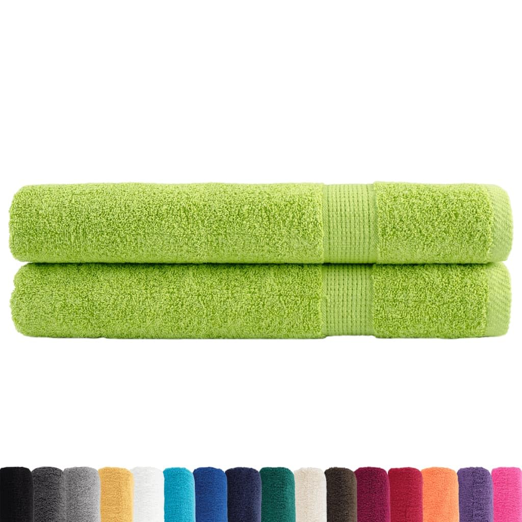 Serviettes de bain absorbantes 100x200 cm en pur coton filé
