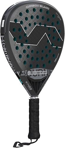 Pala de pádel Bourne Summum Carbon Black, Forma Híbrida Diamante para Profesional Intermedio con Tecnología Summum y Softcolor EVA Core