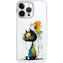iPhone 14 Pro Max ile Uyumlu Splash Kedi Tasar ml  Slimfit  effaf Silikon K l f