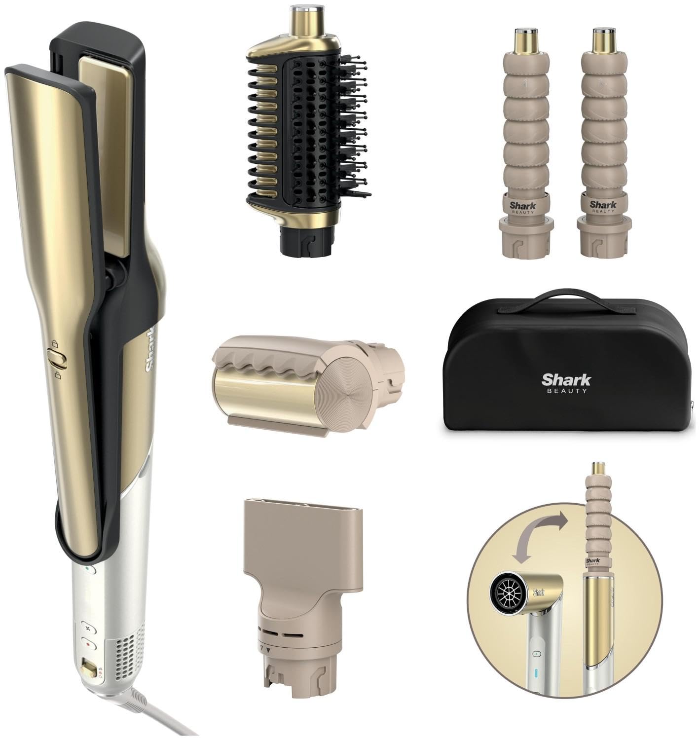 Shark Glam Multistyler pour cheveux lisses, ondulations, boucles HD6051SEU | 0
