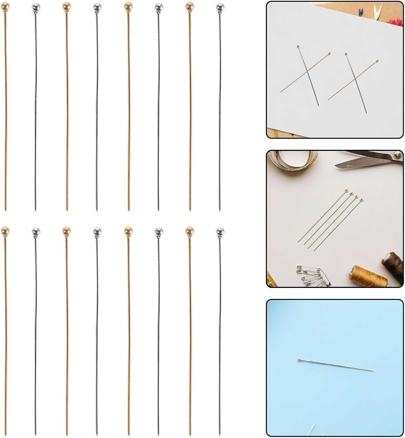 100pcs Jewelry Making Pins Stainless Steel Ball Head