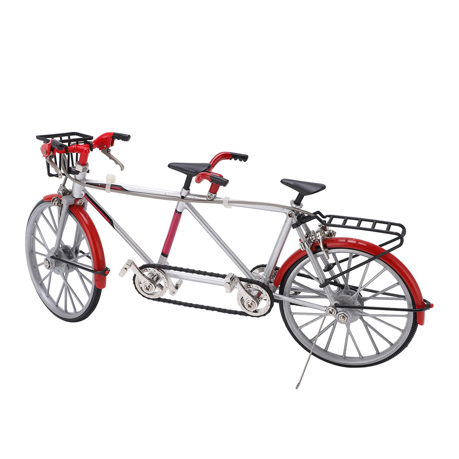 Mini Modèle de Vélo Tandem à Haute Simulation, Ornement pour Décorations de Bureau, Modèle de Vélo en Alliage de 28cm, Décoration de Bureau et de Maison