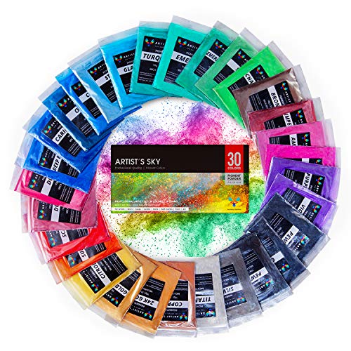 Mica Powder Ultimate 30 Colors [Huge 300g/10.58oz] Cosmetic Grade - Perfect for Epoxy