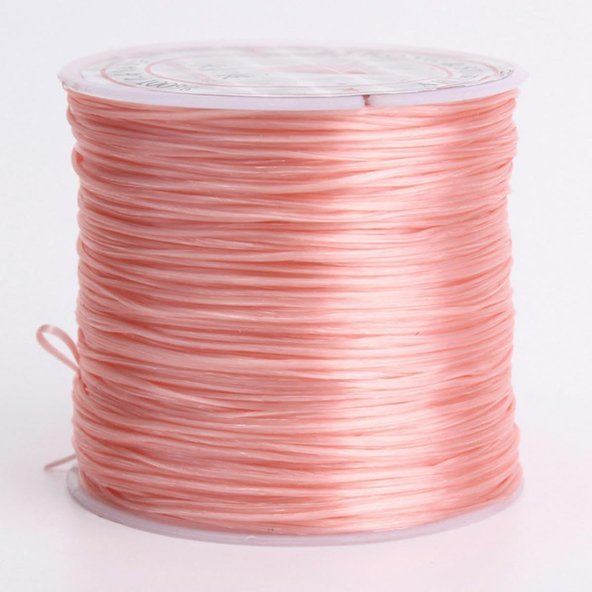 Cordón de abalorios de alta elasticidad de 50 a 500 yardas, elástico transparente para hacer pulseras, banda elástica para accesorios de costura, pulseras, abalorios-Champagne-500M