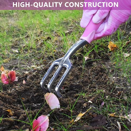 Artcome 9 PCS Garden Tool Set - Complete Garden Tool Kit with 7 Heavy Duty Garden Tools, Bag & Gloves - Uniform Pink Set - Garden Tool Set with Soft & Comfortable Grip - Ideal Gift for Women - Image 3