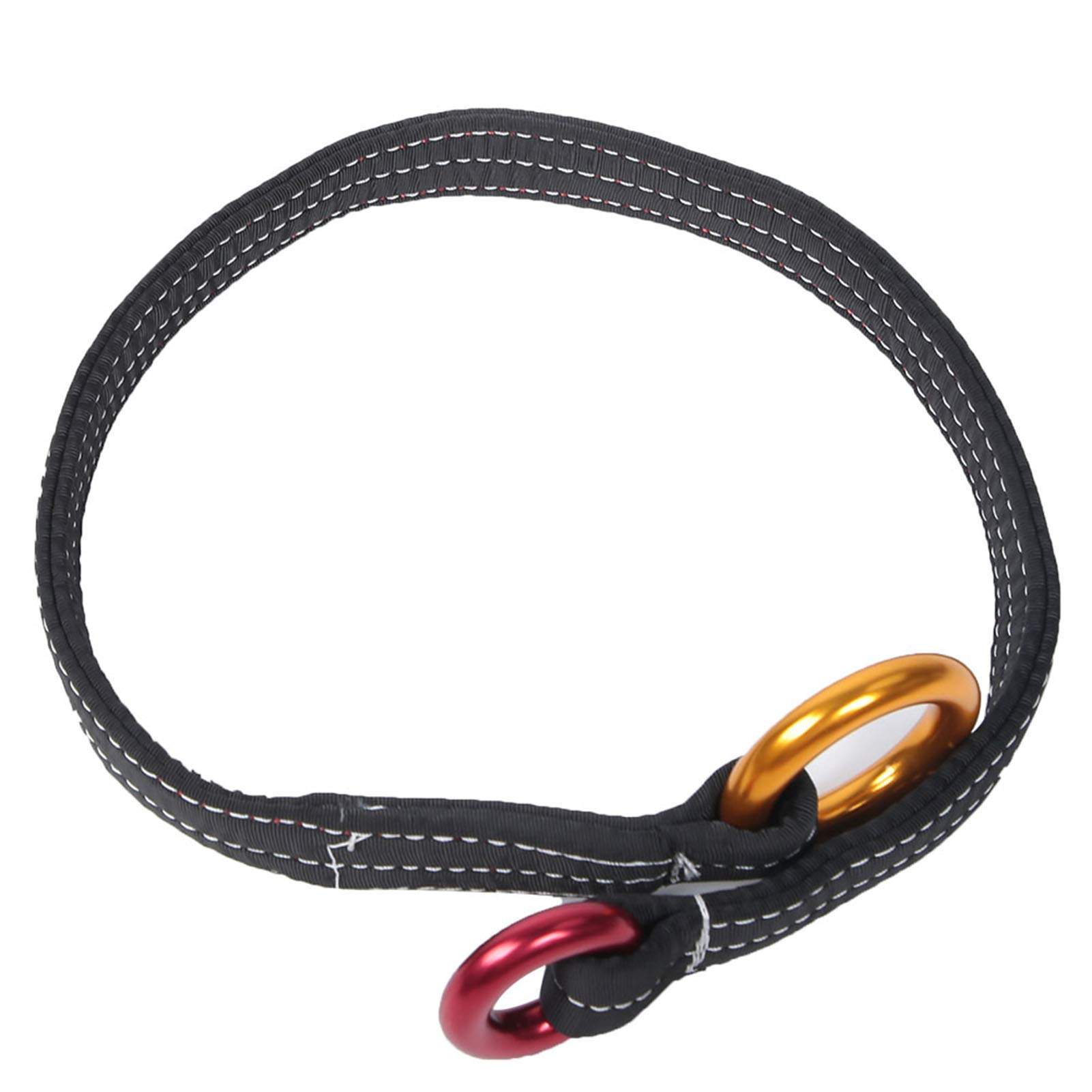 Demeras Cordón de árbol de Escalada de 120 CM Cordón de Alambre de Rescate de árbol de Escalada al Aire con 2 Anillos Colgantes para Escalar