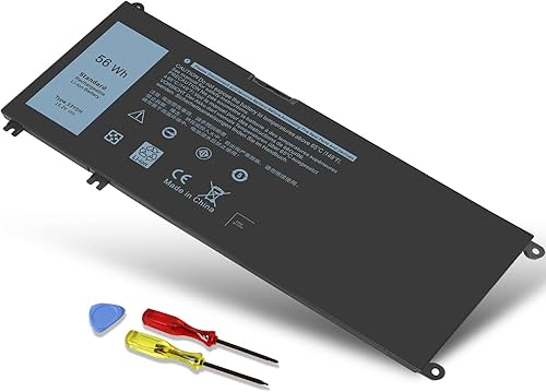56WH 33YDH - Batería para laptop Dell Inspiron 17 7000 7778 7779 7786 7773 15 7577 G3 3579 3779 G5 5587 G7 7588 Latitude 13 380 14 3 499999995 3590