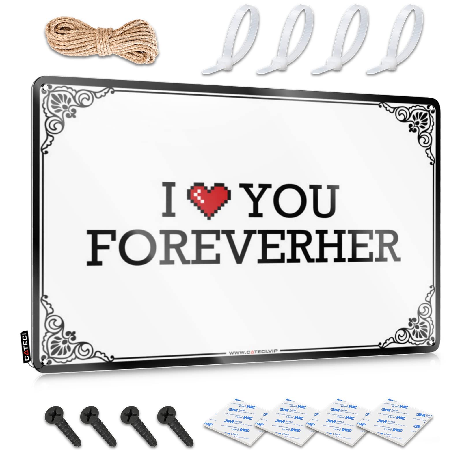 I Love You Foreverher Americana Plain - Funny Sign Custom Hanging Wall Decor(30X40CM)