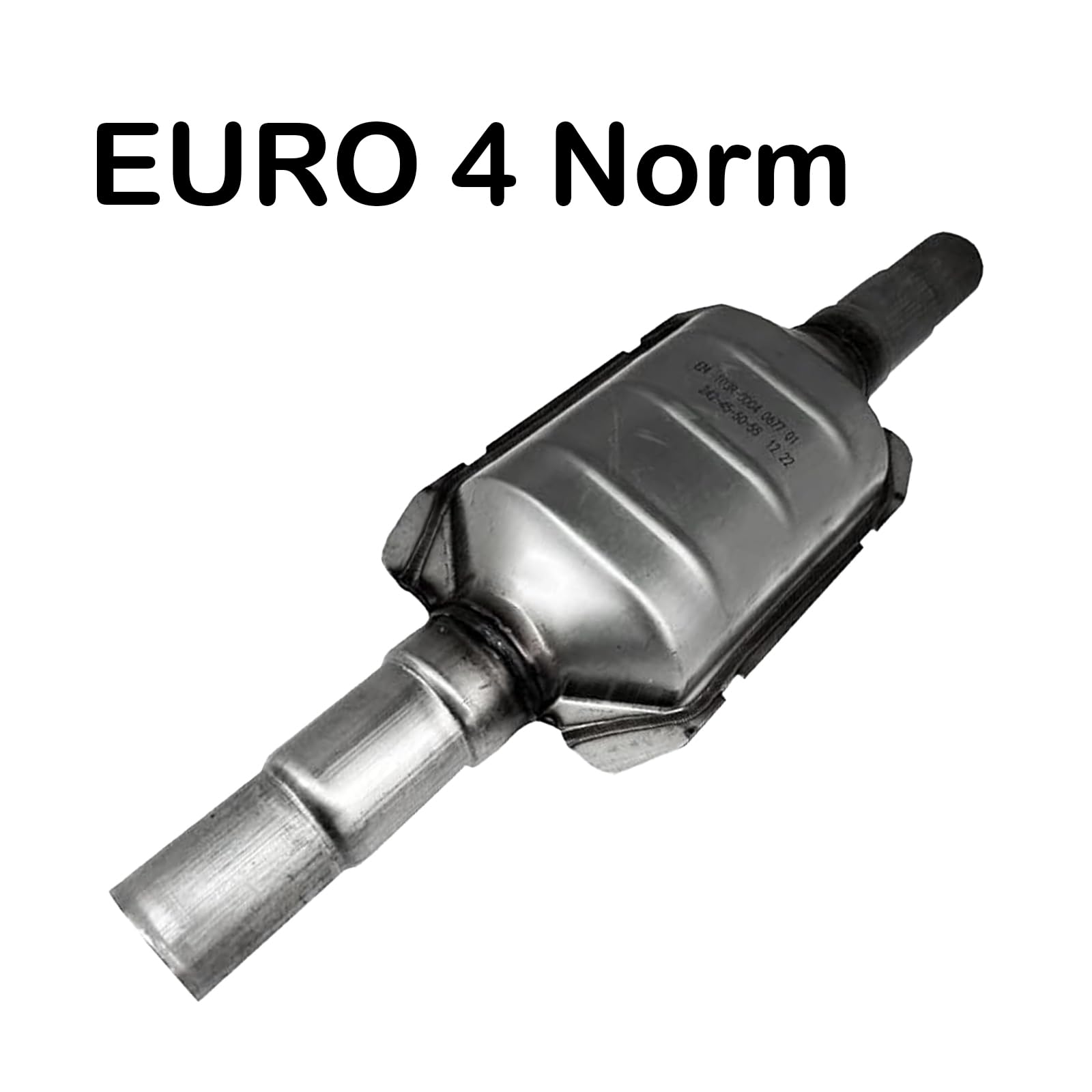 Universal Katalysator EURO 4 Norm aus Edelstahl Katalysator für alle Benzinmotoren bis 2000 ccm mit Stufenrohr Ø45mm / Ø50mm / Ø54mm