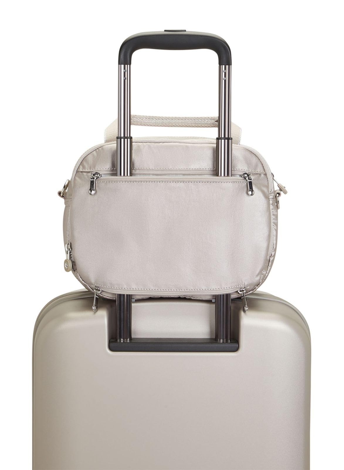 Kipling Palmbeach Neceser Grande, Accesorios de Viaje, Metallic Glow (Plata)