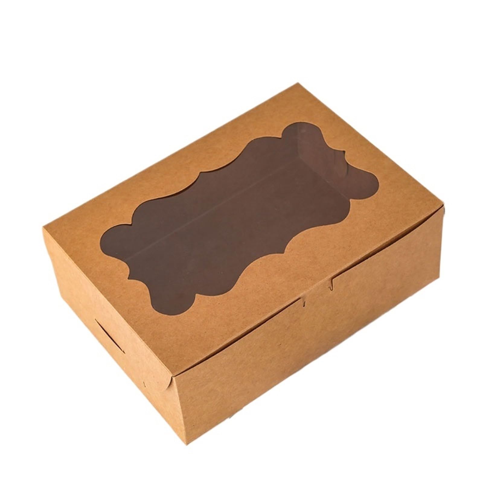 XPJYUA Bakery Boxes with Clear Window 10pcs Square Cake Carriers Box,Bread Boxes With Window,For Pies,Donuts,Muffins,Chocolates,Weddings,Parties