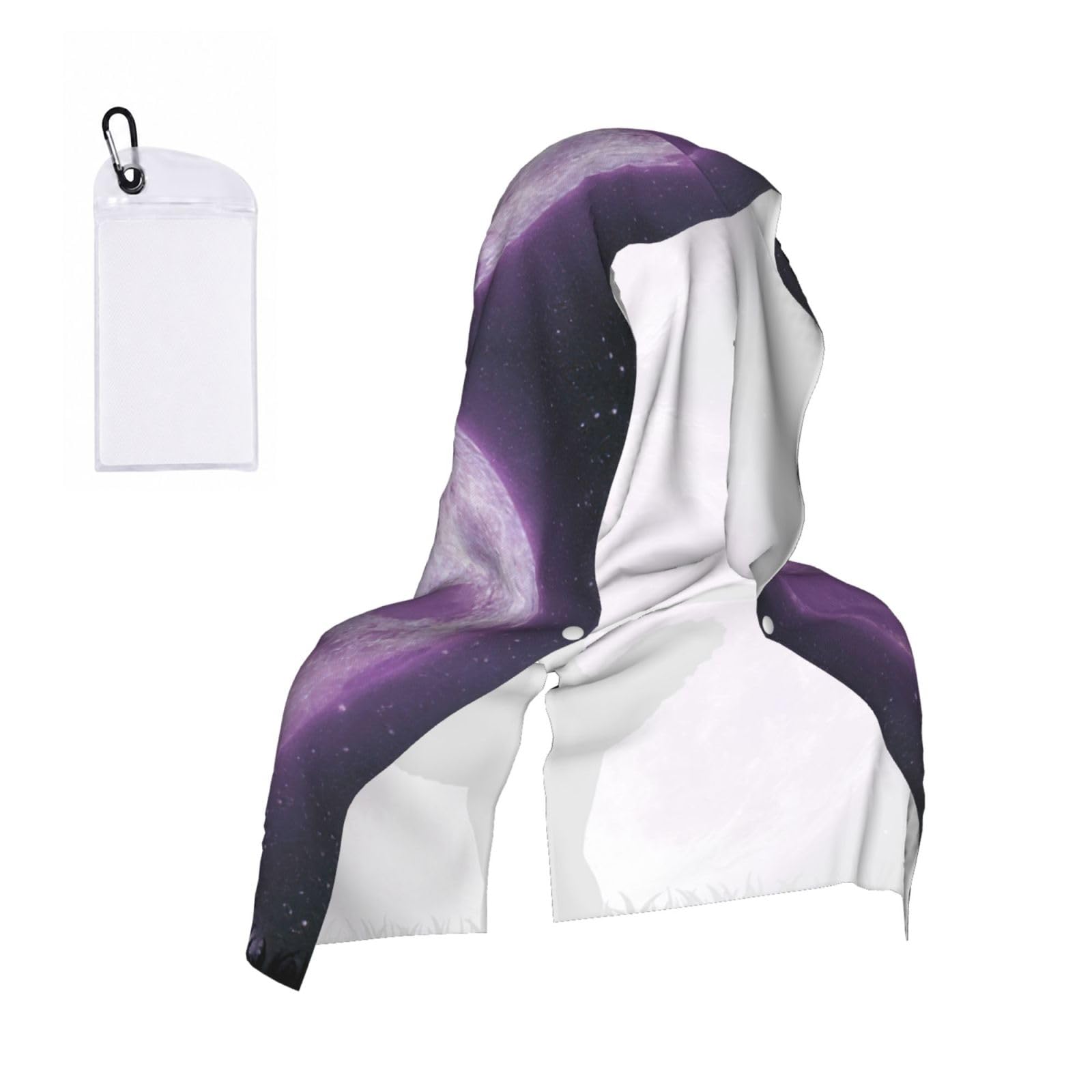 DUWAA Ballerina Dance Print Reusable Hoodie Cooling Neck Wrap, Hot Weather Outdoor Sports Workout Head Towel For Stay Chill