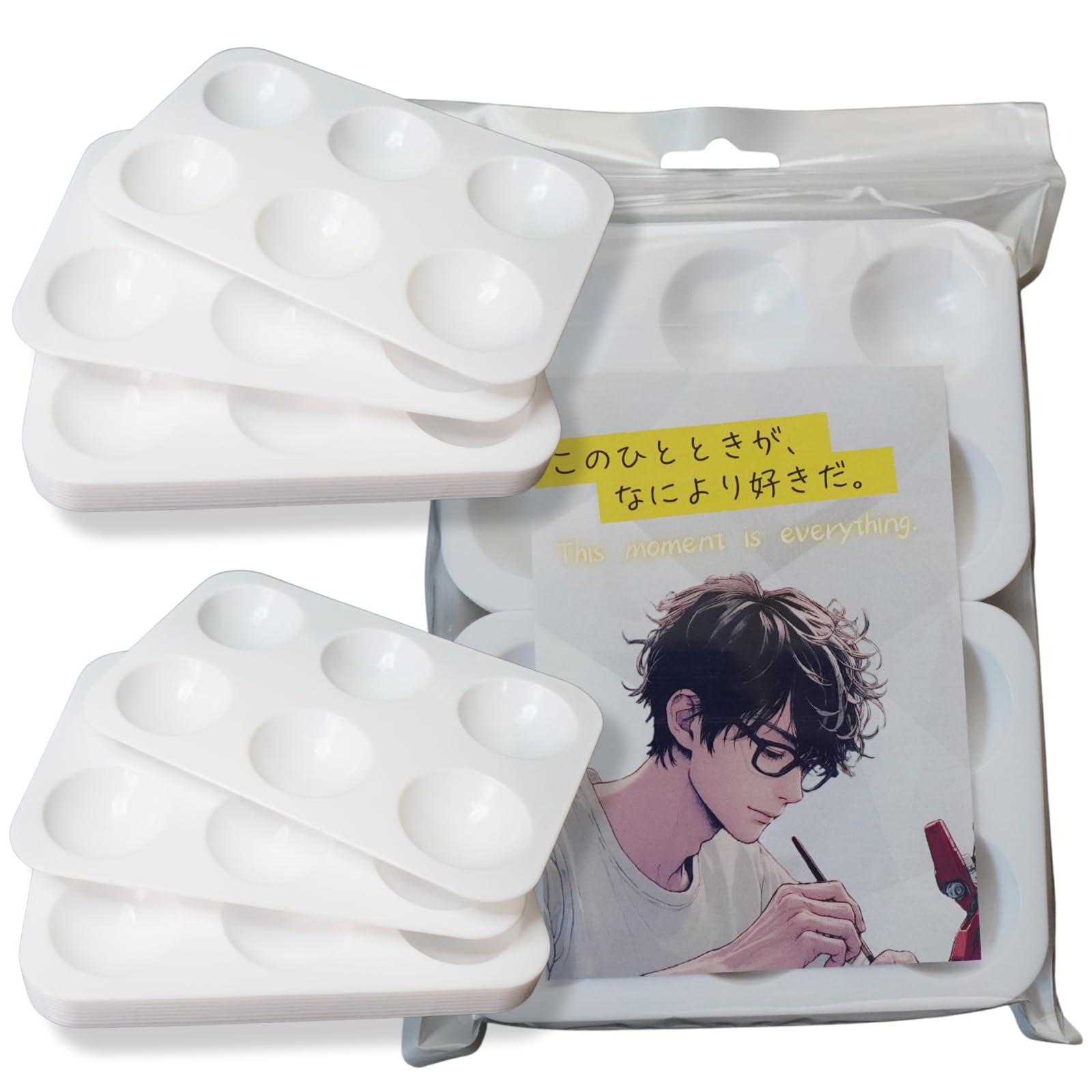 Amazon.co.jp: 【Star Baby】 筆塗り用 パレット 6穴タイプ 水で洗える