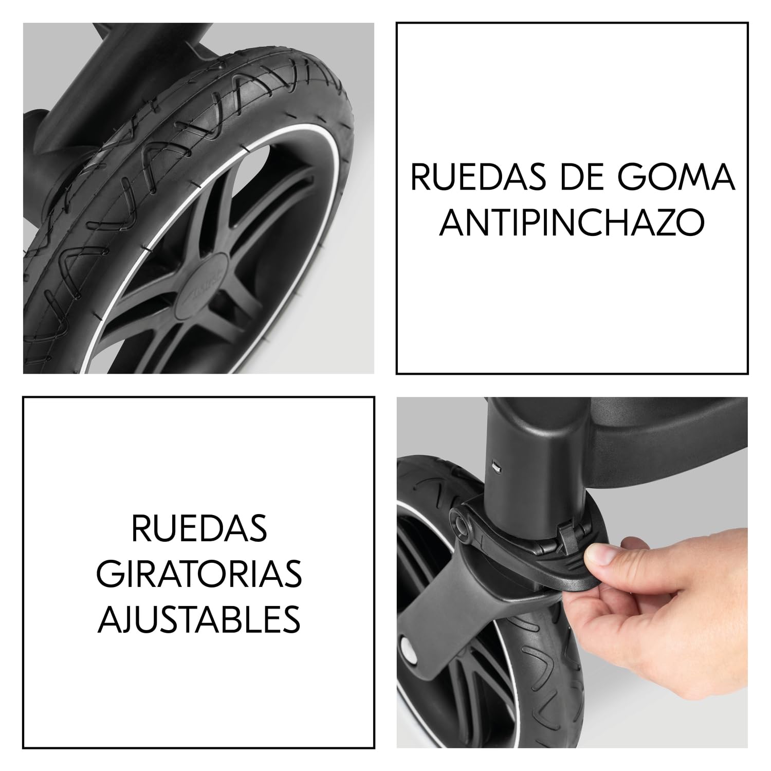 hauck Atlantic Twin Carro Doble Bebe Apto desde el Nacimiento, Silla de Paseo Gemelar Estrecha con Capazos Convertibles en Sillas - Gris Melange