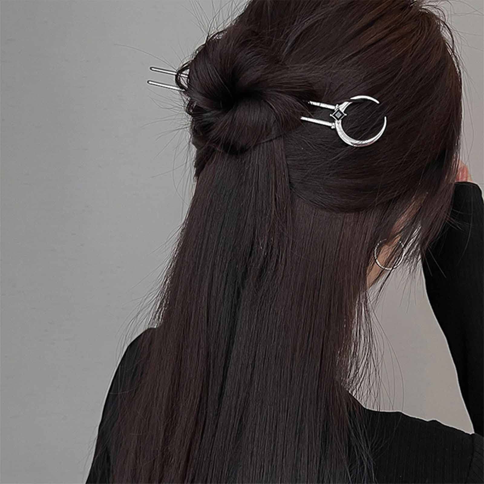 Amazon.com : Yheakne Vintage U Shape Hair Stick Pins Moon Hair