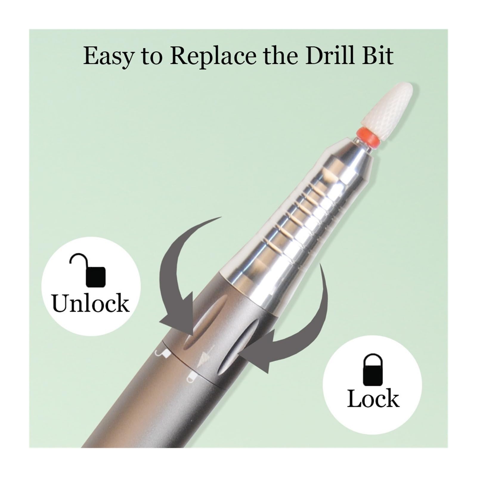 Elektryczna frezarka do paznokci, 35000RPM wiertarka do paznokci, bezszczotkowy napęd elektryczna manicure, akumulatorowa bezprzewodowa żel akrylowy Nails Art Salon do treningu i użytku domowego