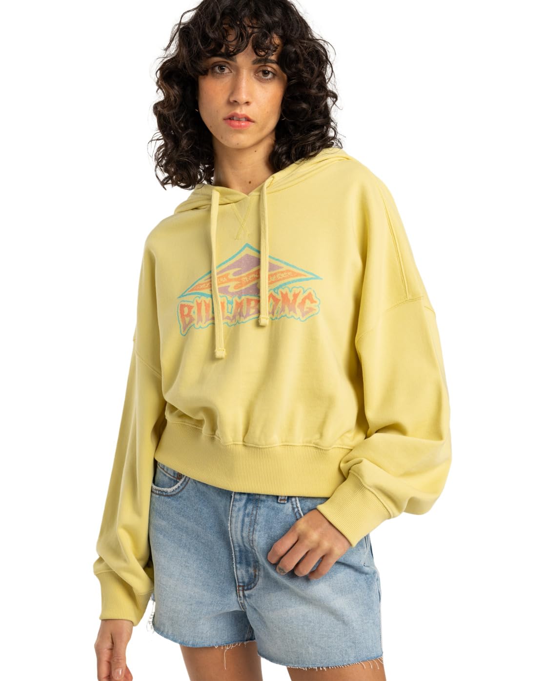 Billabong Fleece sweater ALL TIME FLEECE Young Womens Yellow XS