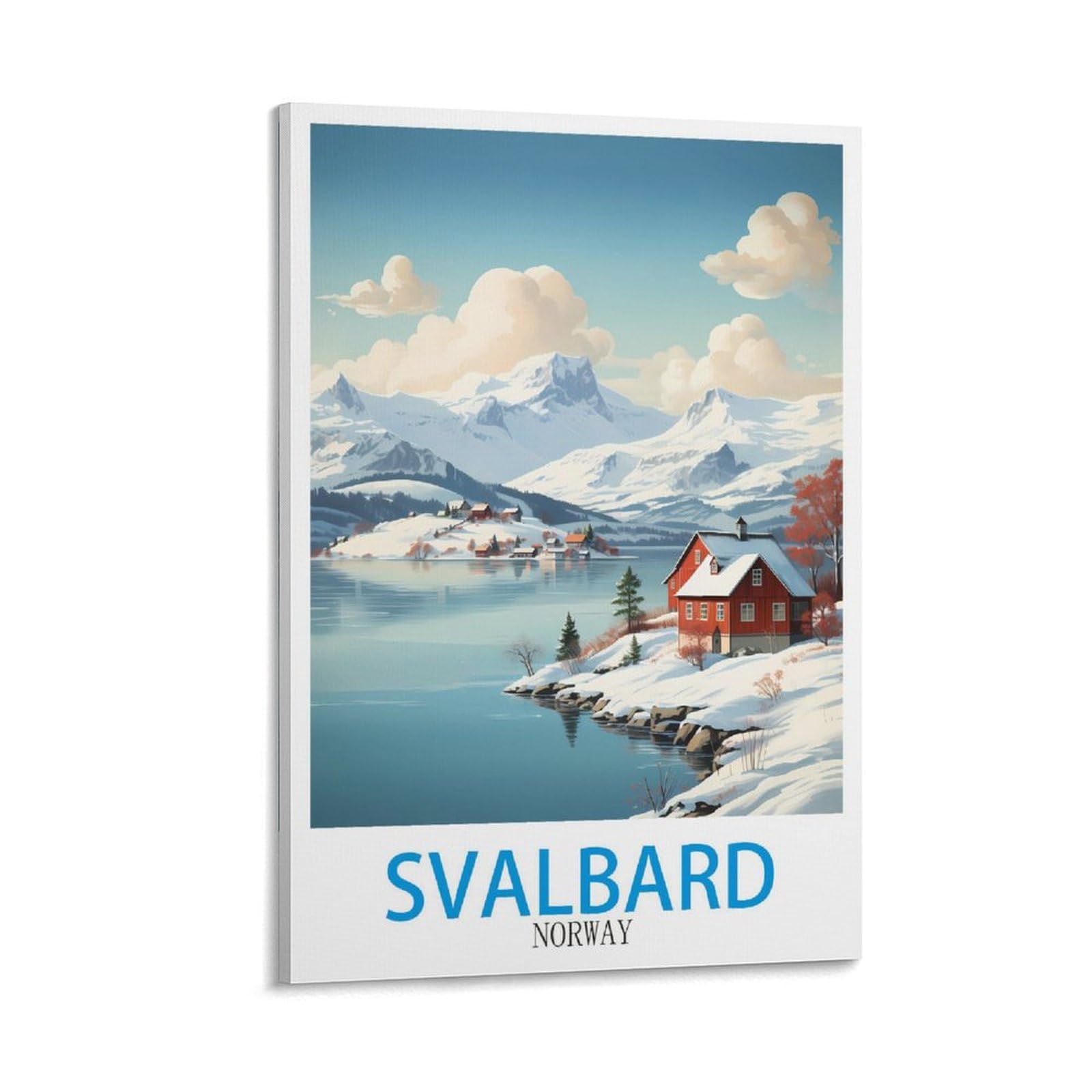 ZBBGGOZ Svalbard Norway Vintage Travel Poster 08x12inch(20x30cm) Canvas Wall Posters And Art Picture Print Modern Family Bedroom Decor