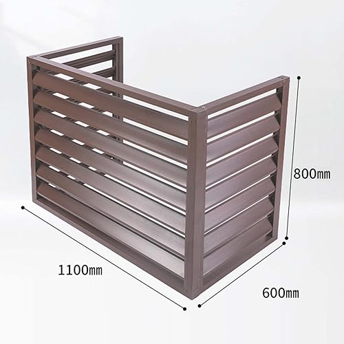 Vista 17 de Cubierta de aire acondicionado para ventana al aire libre, de aluminio, resistente a la intemperie, cubierta de protección central de aire Negro
