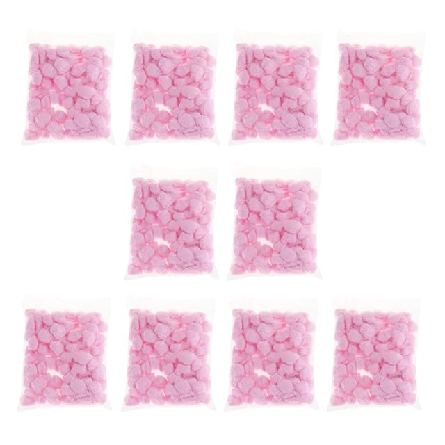 Foto 2 de 8 de Tubayia 1000 bolas de algodón para invierno cálido para mascotas, hámster, casa o jaula (rosa)