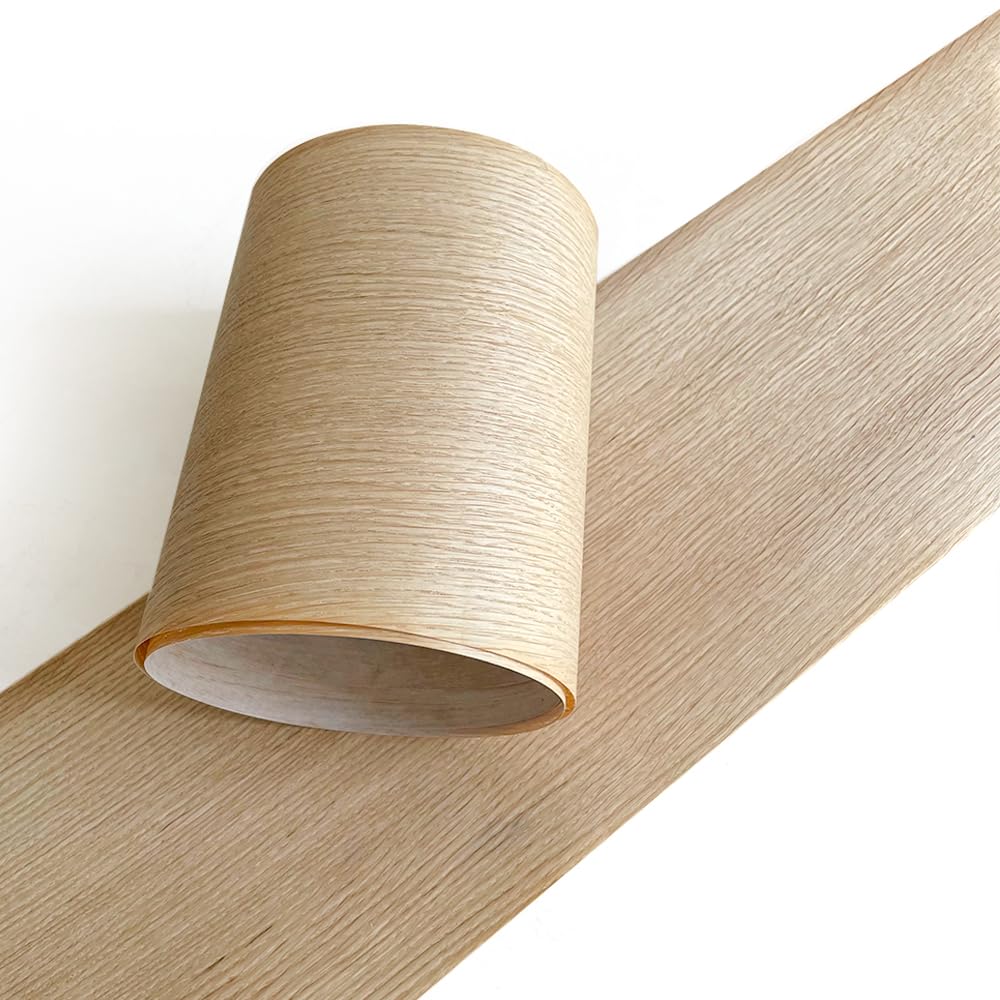1 Rotolo di Rovere Naturale Modello impiallacciatura in Legno for mobili Stereo Fai da Te Fatti a Mano Decorazione della casa impiallacciatura Pannello di Pelle Sottile Artigianale 20 * 210 cm