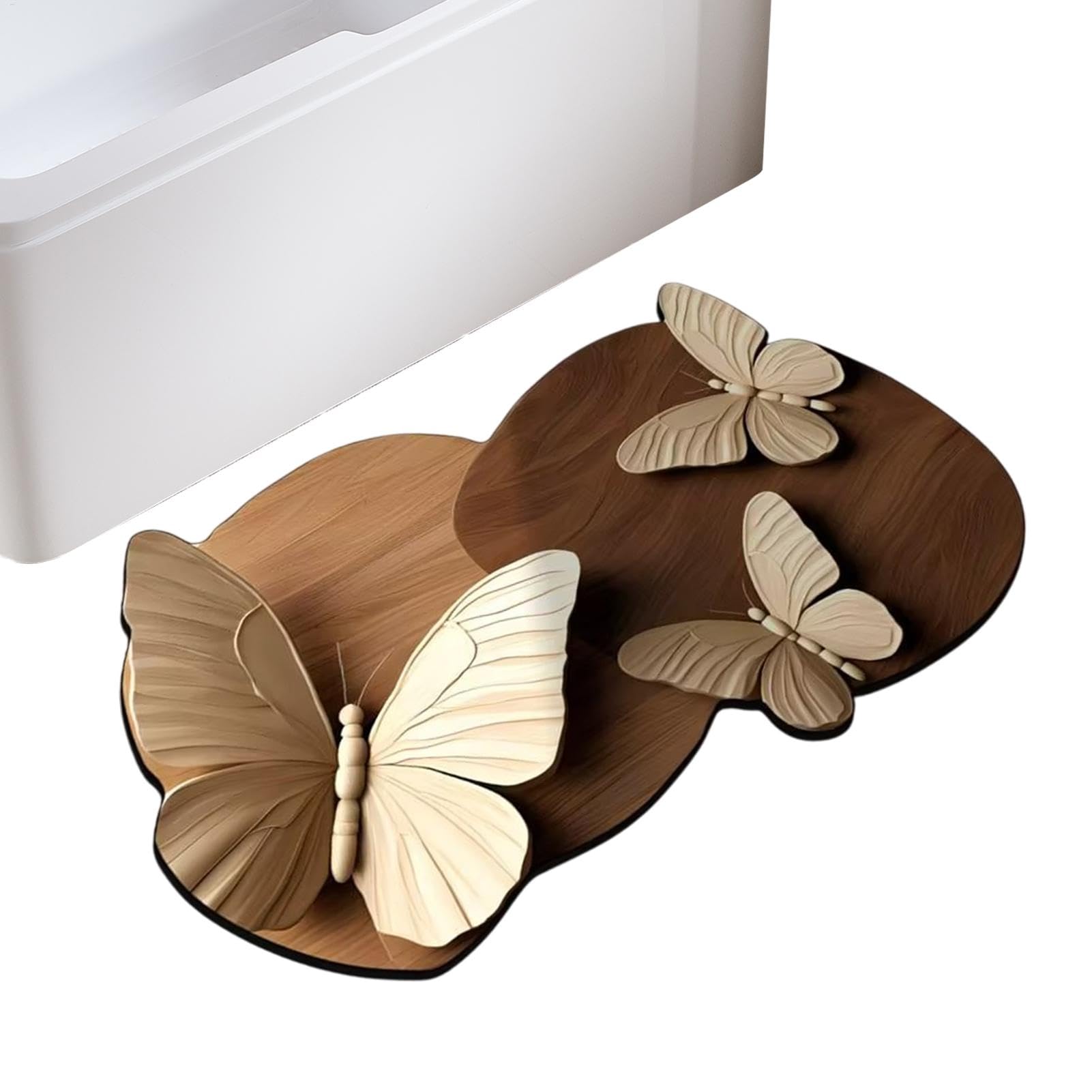 Tapis antidérapant motif 3D fleur pour sécuriser l'entrée de maison