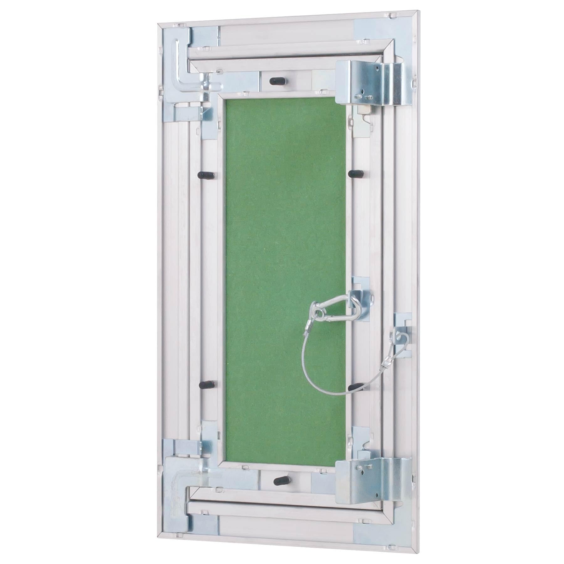 Revisionsklappe Trockenbau 150 x 300 mm – Revisionstür - Wartungsklappe mit 12,5 mm imprägnierter GK-Einlage und Druckverschluss – aus korrosionsbeständigem Aluminium – befliesbar – MW multi werkzeug