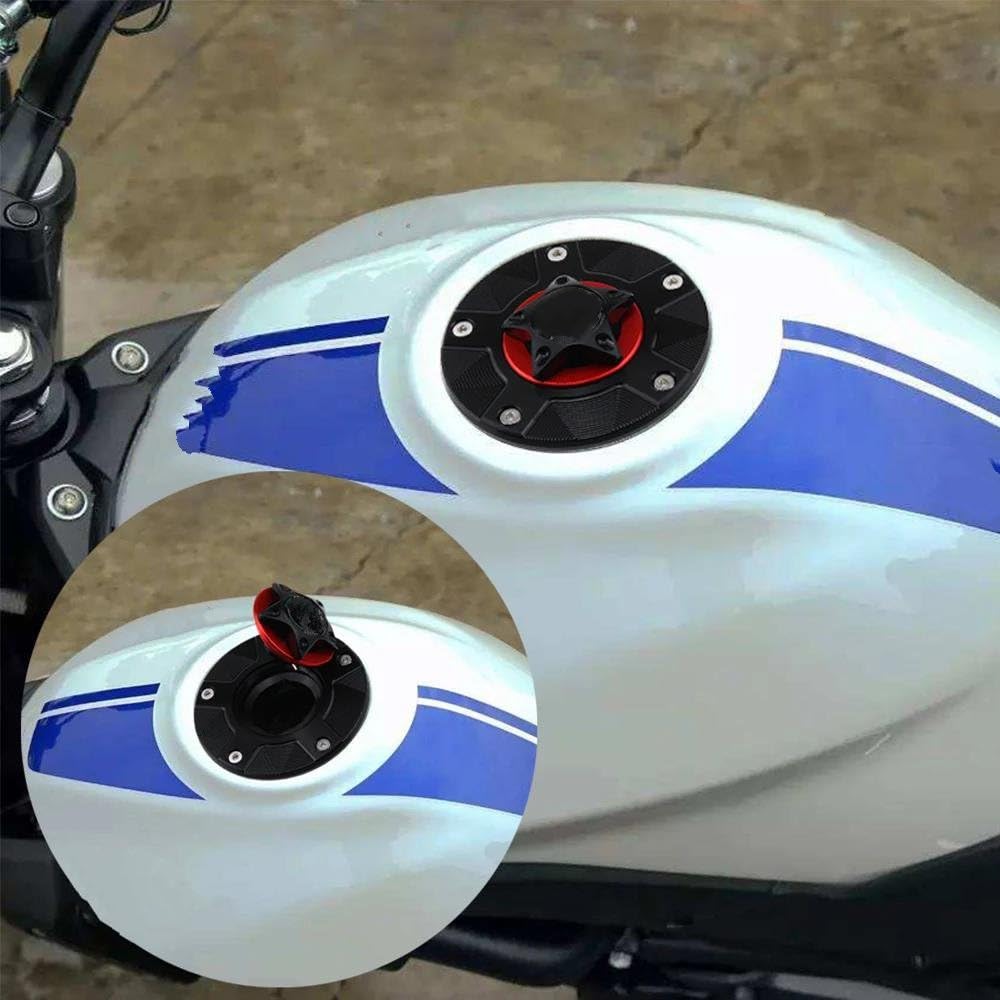 Tapa Depósito Combustible Gasolina con Tapa Liberación Rápida Motocicleta para Suzuki GSXR 600 750 GSXR600 GSXR750 06-19 GSX-R 1000 03-16 Tapón de Gasolina para Motocicleta(Gris)