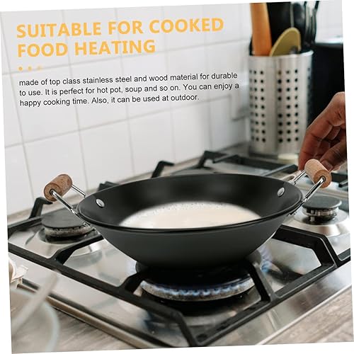 Miniatura 8 de Plancha de acero inoxidable, antiadherente, compatible con estufa eléctrica, con tapa, 12 pulgadas