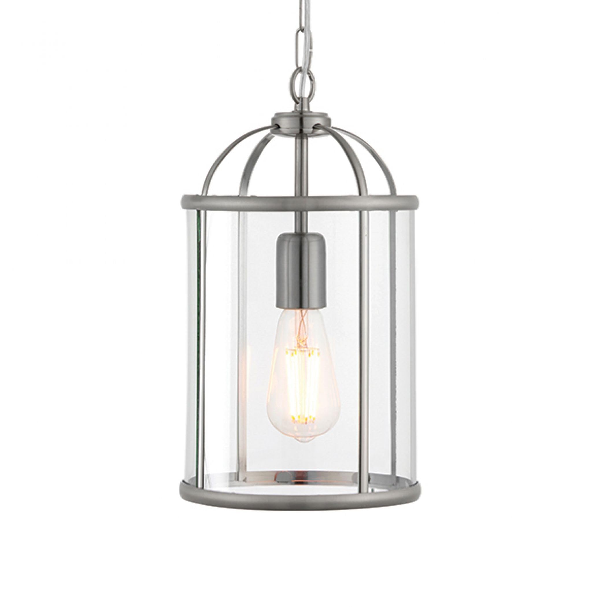 Endon 70323 Lambeth Modern Contemporary Decorative Nickel Dimmable Pendant Light Aluminium, Plastic IP20 220-240V