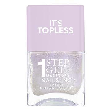 Nails Inc Its Topless Gel-Like Nail Polish, 4-in-1 Base Coat, Treatment, Color & Top Coat, Long Lasting, Strong, Chip Free Nails, Glossy Salon Quality Manicure, Air Dry Nail Polish, Halle, 0.47 Fl Oz