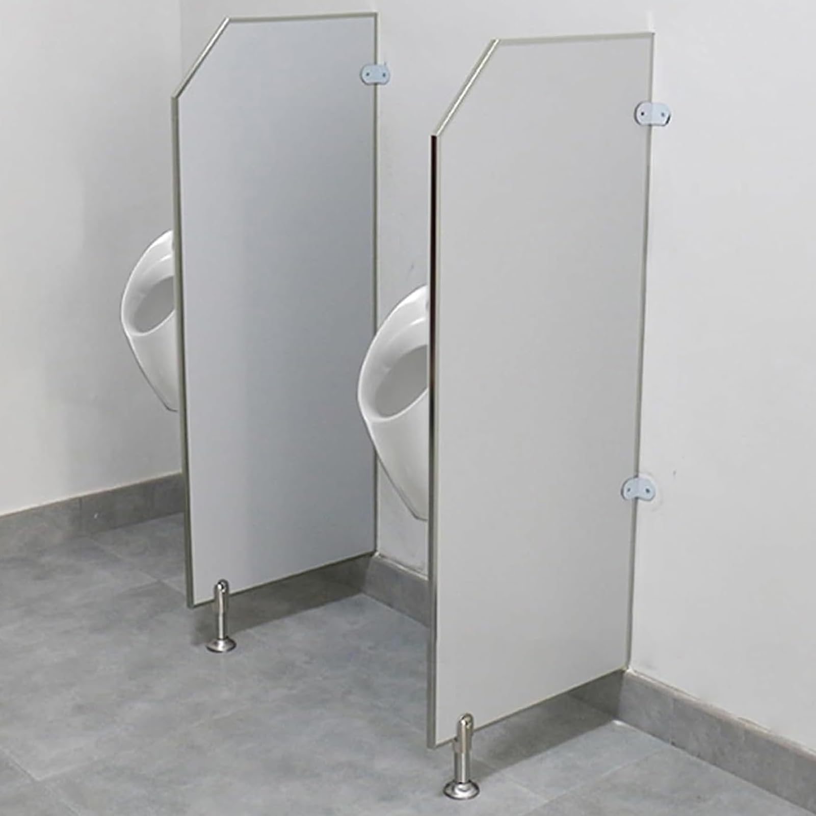 Mampara para urinario masculino deflector de suelo en acero inoxidable