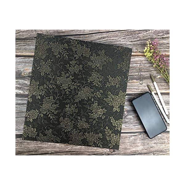 RECUTMS Fotoalbum mit Ledereinband, 600 Taschen, genäht, gebunden, Memo-Album, für 10 x 15 Fotos, 5 pro Seite, Valentinstagsgeschenk, Hochzeits-Erinnerungsalbum (Bronze-Traubenblume) – Bild 4